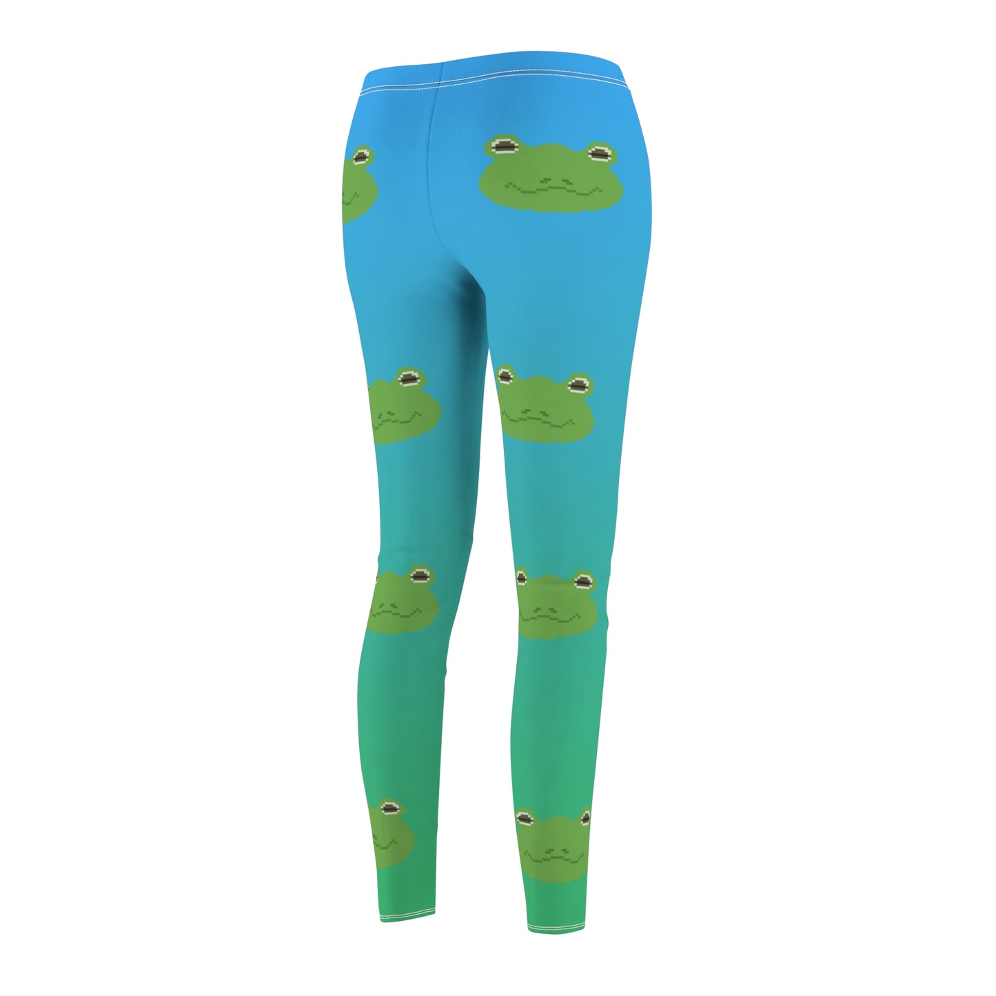 Pixel Art Frog Gradient Women's Leggings