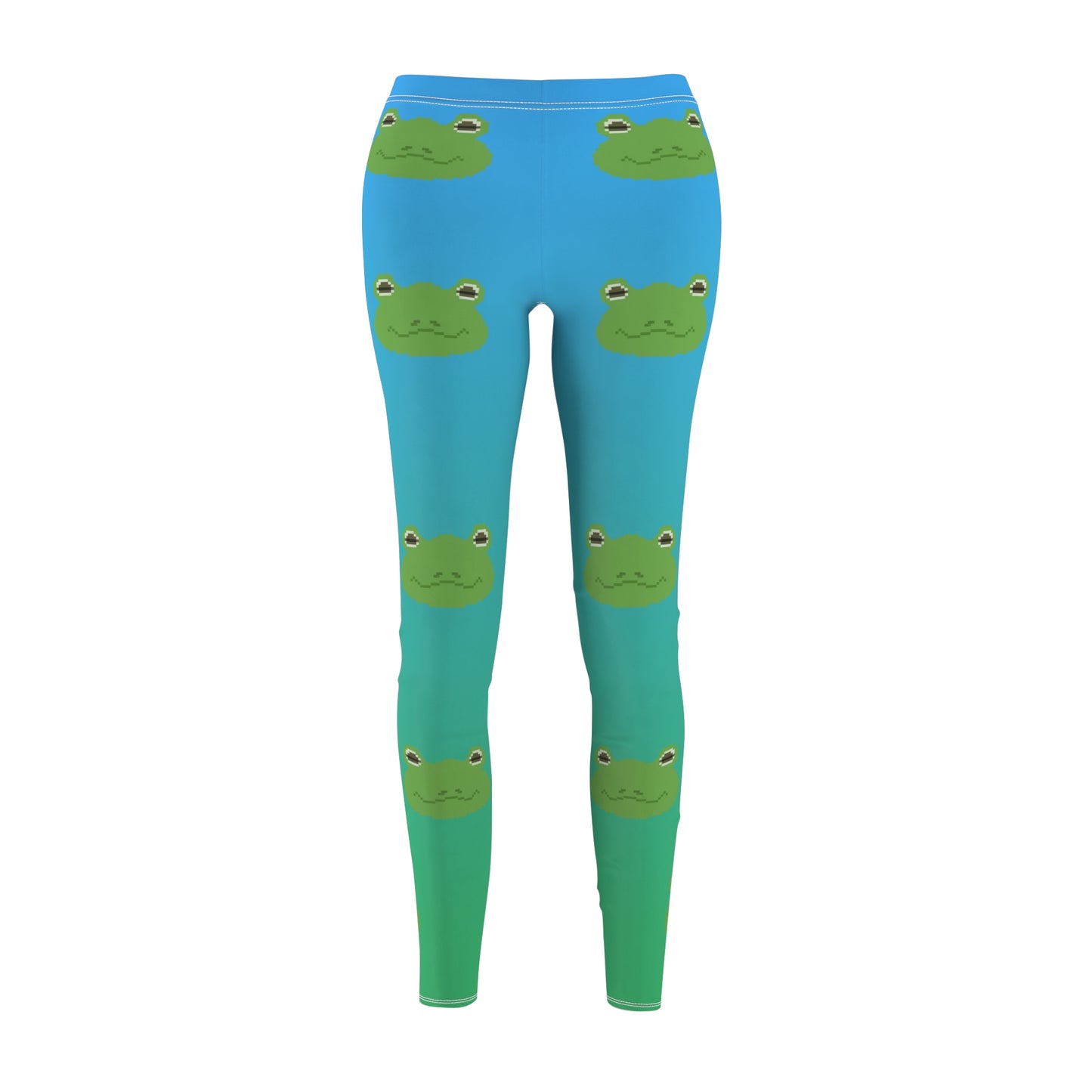 Pixel Art Frog Gradient Women's Leggings