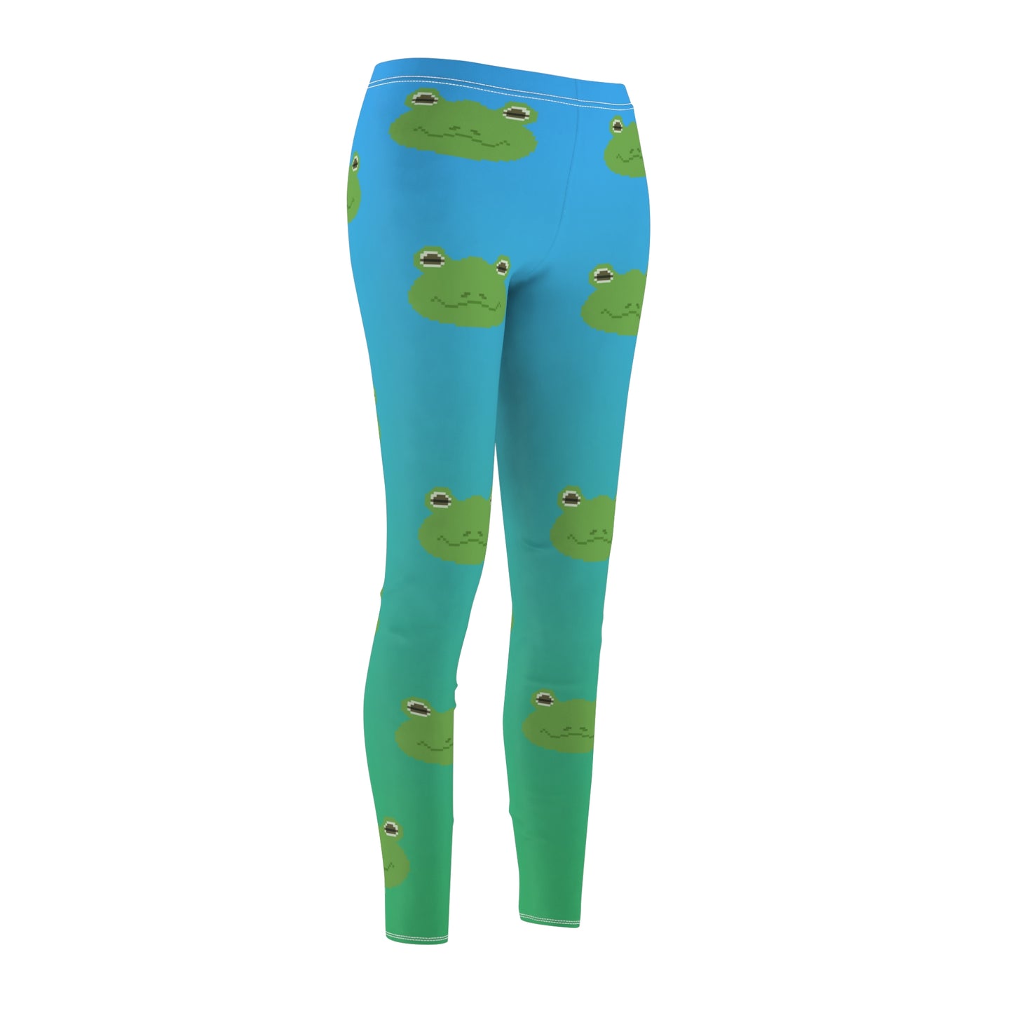 Pixel Art Frog Gradient Women's Leggings